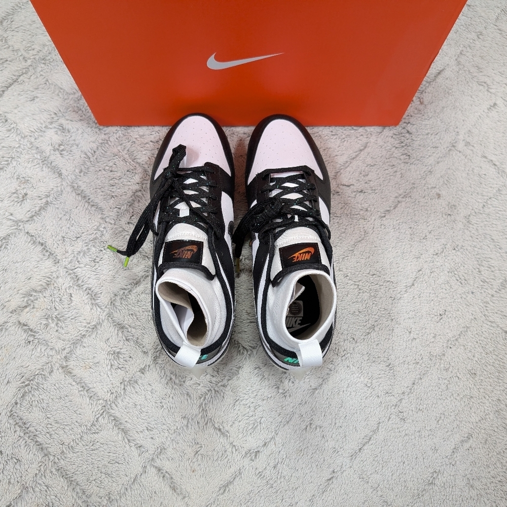 Nike Vapor Edge Dunk Football Cleats Panda Black Mens 11.5 DZ4890-001 New - Picture 2 of 9